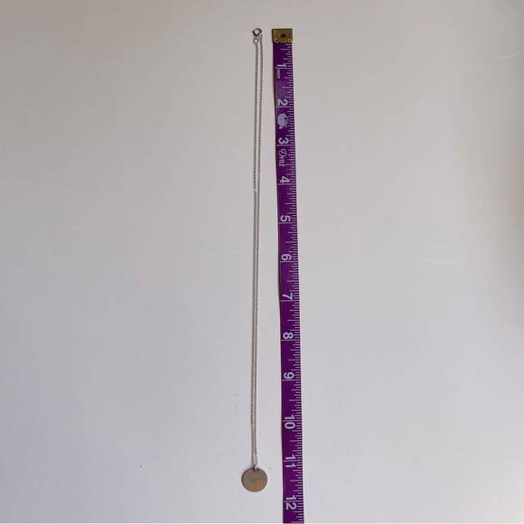 GLDN Blank Vollmund 13mm Disk Necklace Sterling Silver 17-19” - Picture 5 of 6